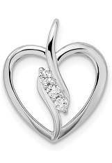 dazzling lab grown open heart white gold baby charm